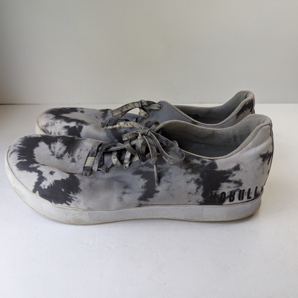 NoBull Men's gray tie dye canvas trainers - Picture 8 of 9